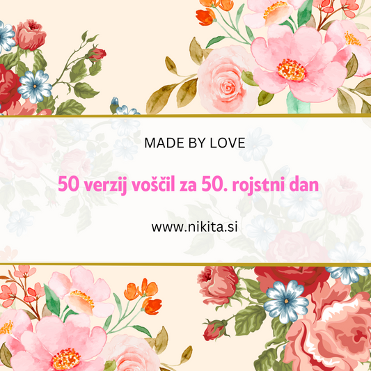 Najlepša darila za 50. rojstni dan, darilo personalizirano unikatno z verižico-