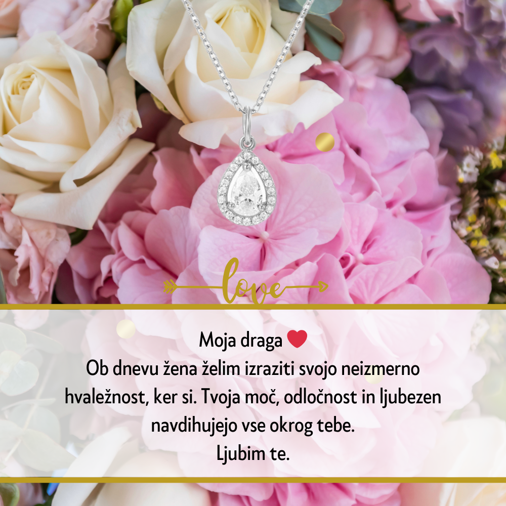 Odkrijte popolno darilo za Dan žena s personalizirano verižico. Izrazite svojo ljubezen in spoštovanje z edinstvenim nakitom, ki bo za vedno ohranil poseben trenutek.