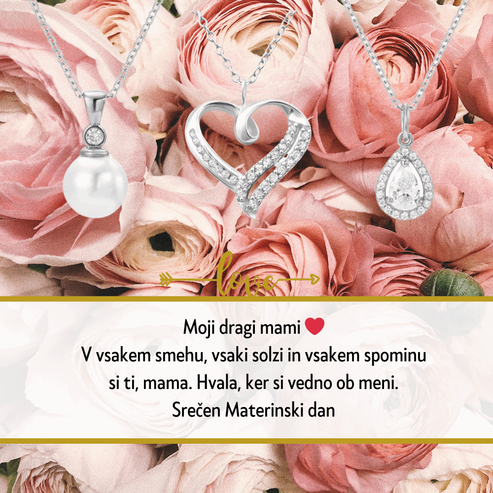 Personalizirani obesek za materinski dan, ki nosi edinstveno sporočilo ljubezni - popolno darilo, ki se dotakne srca