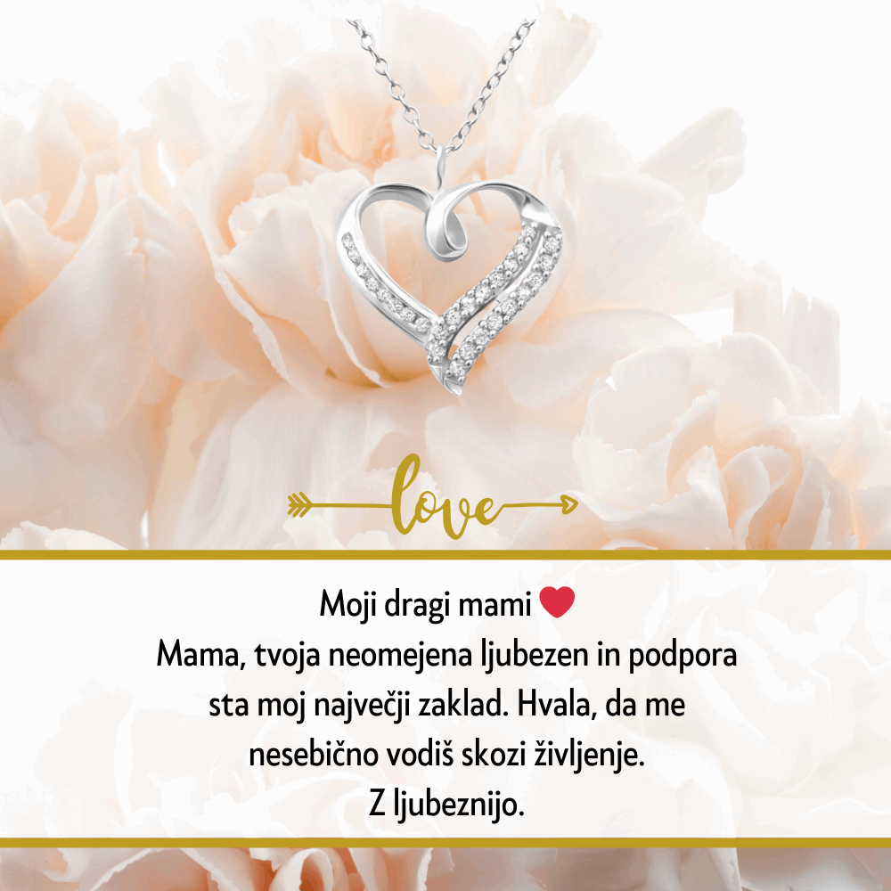Edinstveno darilo za materinski dan - zlata ogrlica s posebno izbranim verzom, ki izraža globoko ljubezen in spoštovanje.