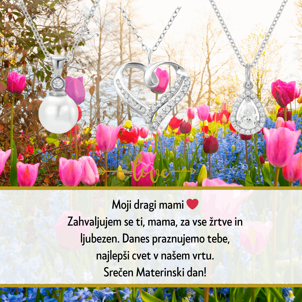 Personalizirani obesek za materinski dan, ki nosi edinstveno sporočilo ljubezni - popolno darilo, ki se dotakne srca
