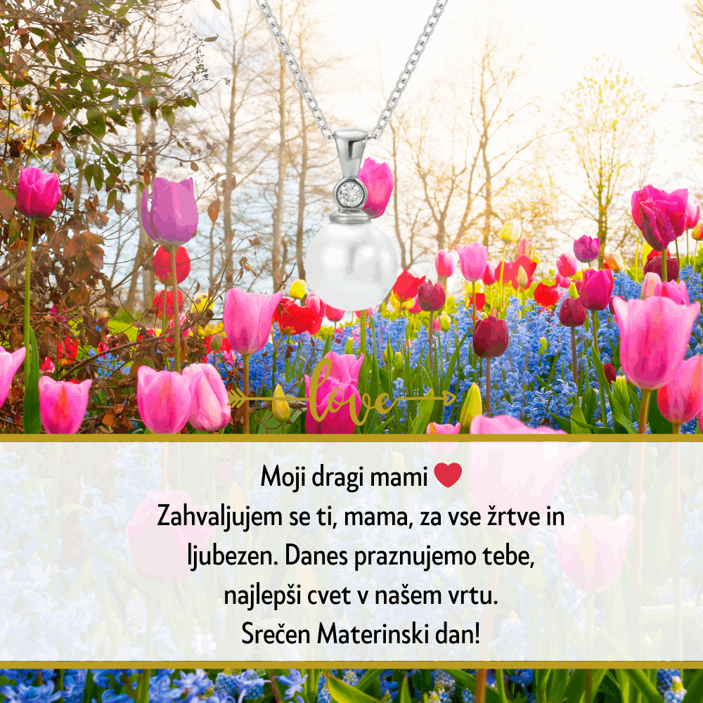 Personalizirani obesek za materinski dan, ki nosi edinstveno sporočilo ljubezni - popolno darilo, ki se dotakne srca