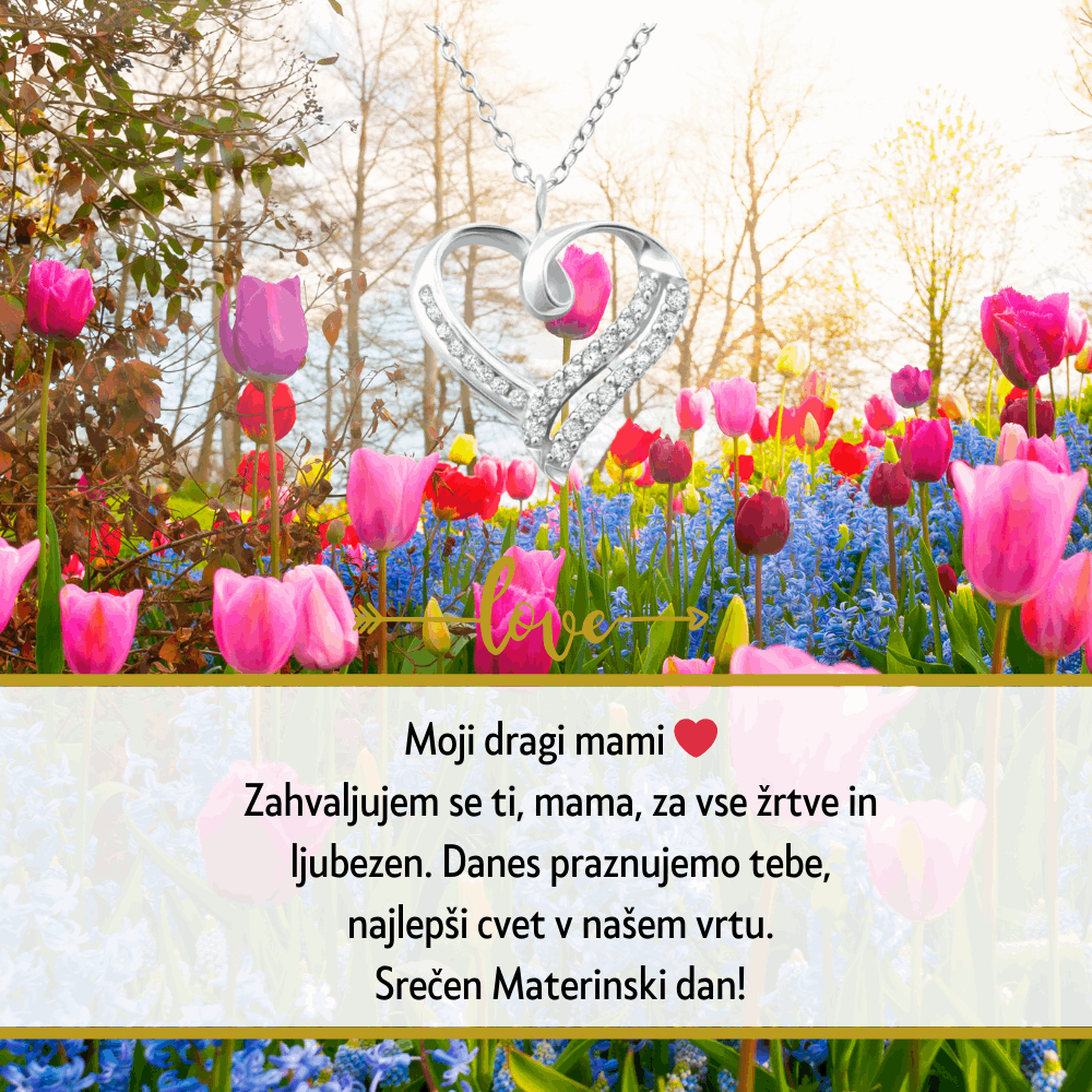 Personalizirani obesek za materinski dan, ki nosi edinstveno sporočilo ljubezni - popolno darilo, ki se dotakne srca