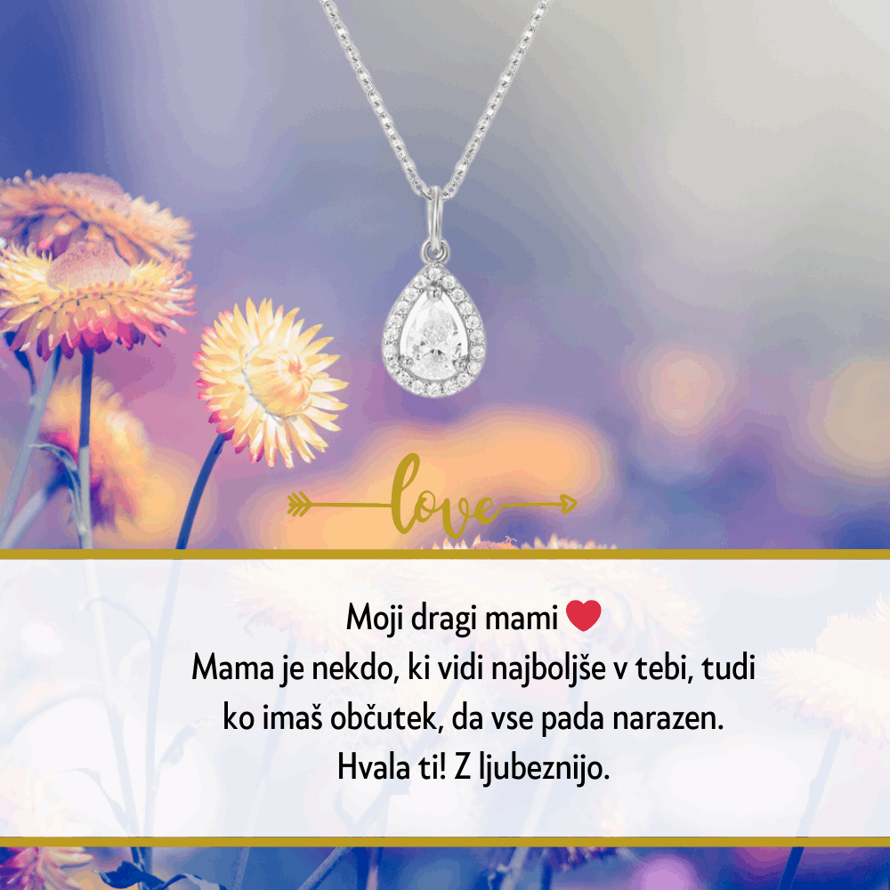 Pokažite svoji mami, kako zelo jo cenite, z unikatnim darilom za Materinski dan - personaliziranim obeskom, ki bo nosil posebno sporočilo samo za njo. Izberite med različnimi slogi in materiali, da najdete popolno ujemanje za vašo mamo. Ljubeča misel ali verz bo ta dar naredil nepozaben."
