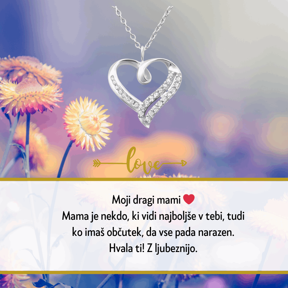 Pokažite svoji mami, kako zelo jo cenite, z unikatnim darilom za Materinski dan - personaliziranim obeskom, ki bo nosil posebno sporočilo samo za njo. Izberite med različnimi slogi in materiali, da najdete popolno ujemanje za vašo mamo. Ljubeča misel ali verz bo ta dar naredil nepozaben."