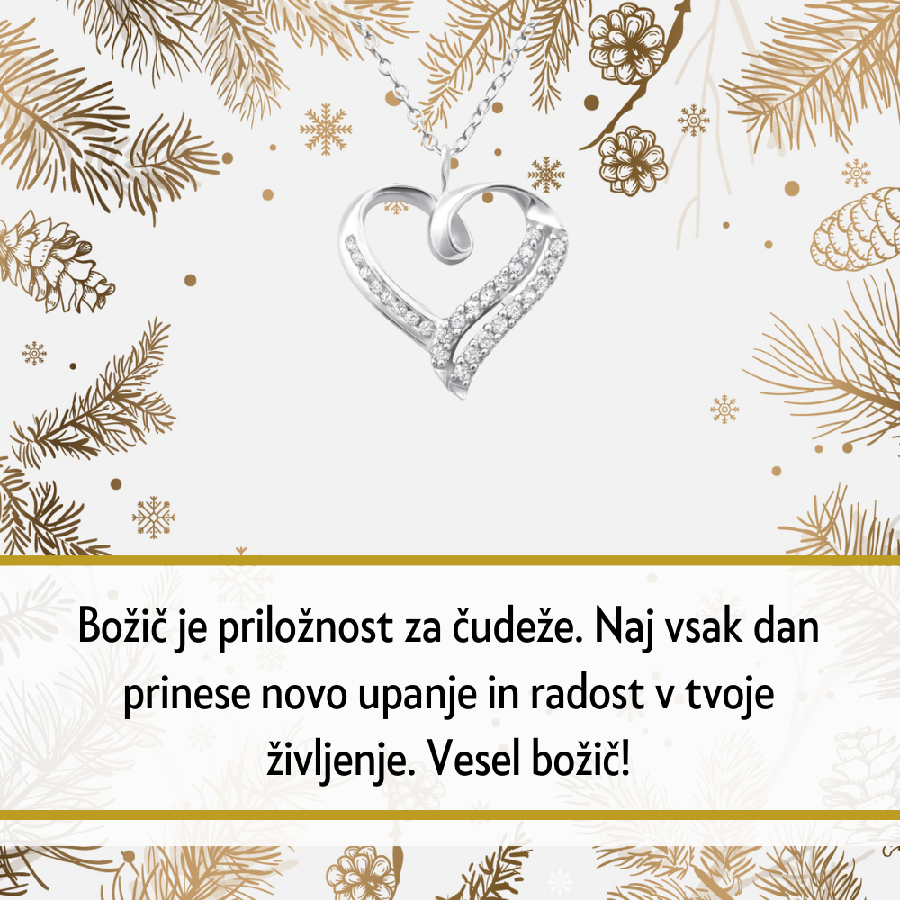 Čudovita verižica iz srebra 925 s kristali je idealno personalizirano darilo za partnerko, mamico, sestro ali prijateljico. Nakit, ki izraža vašo pozornost in ljubezen.