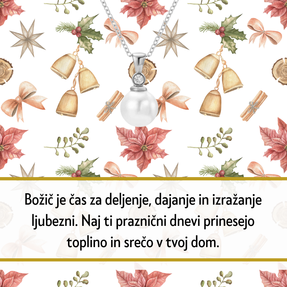 Presenetite svoje najdražje z elegantno verižico iz srebra 925, okrašeno s kristali. Možnost personalizacije za poseben čustveni dotik.