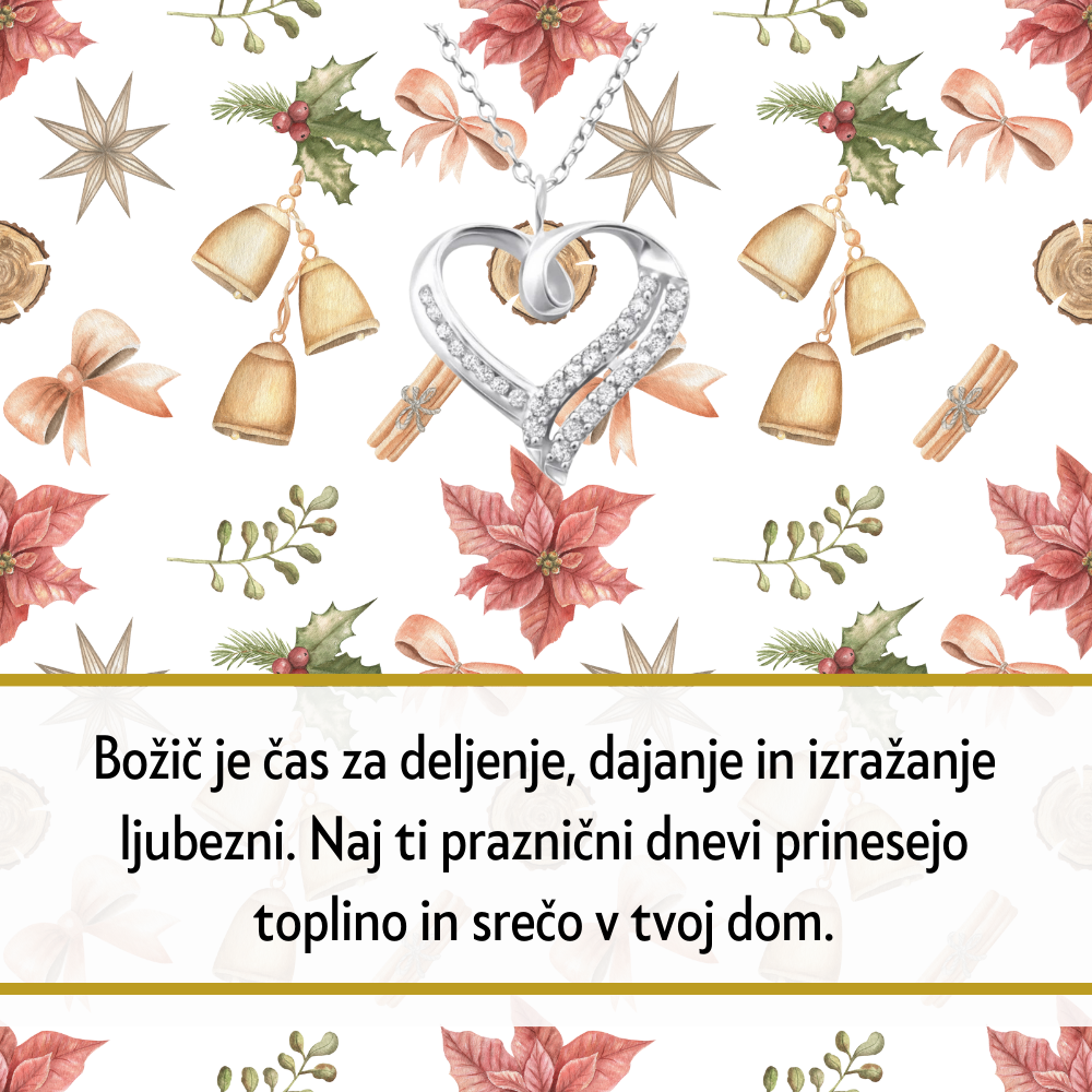 Presenetite svoje najdražje z elegantno verižico iz srebra 925, okrašeno s kristali. Možnost personalizacije za poseben čustveni dotik.