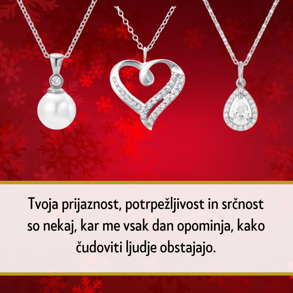 Ta prefinjen kos nakita združuje eleganco in osebni pomen. Verižica iz srebra 925 je idealna za partnerke, mamice ali prijateljice.