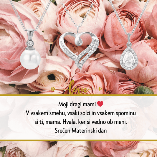 Personalizirani obesek za materinski dan, ki nosi edinstveno sporočilo ljubezni - popolno darilo, ki se dotakne srca