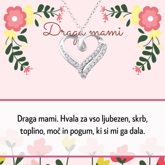 unikatno darilo za materinski dan, najlepše darilo za mamico, darilo za mami, verižica darilo za mamico, lepe rože za materinski dan