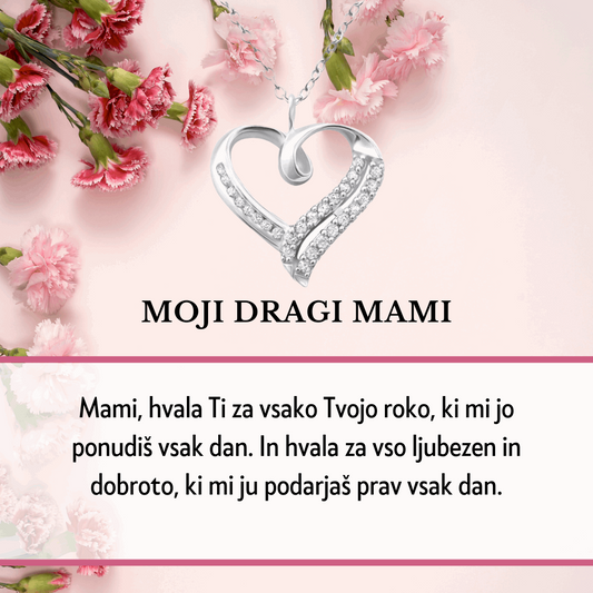 unikatno darilo za materinski dan, najlepše darilo za mamico, darilo za mami, verižica darilo za mamico, lepe rože za materinski dan