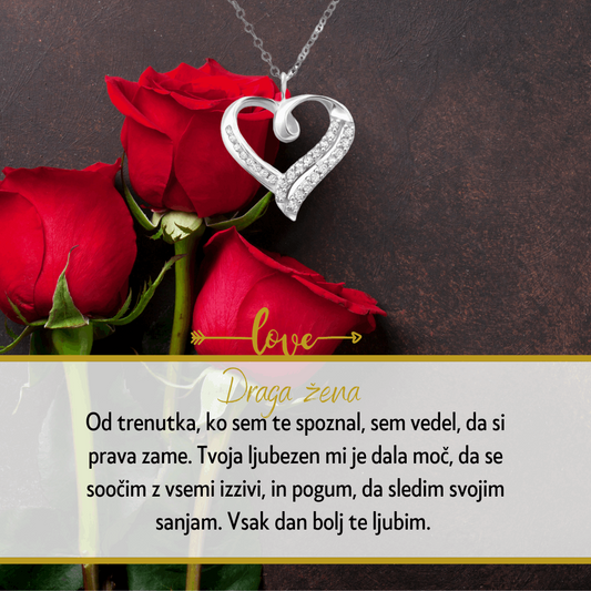 Darilo za valentinovo za njo, darilo verižica., darilo sposvetilom, personalizirano darilo za valentinovo