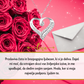Vrtnice za valentinovo s posvetilom in verižico za ženo, popolno valentinovo darilo in darilo za dan žena, perosonalizirano darilo za valentinovo, Personalizirano darilo za valentinovo, darilo za dan žena, darilo za nj, za mojo ženo, za punco pz. soprogo v lepi embalaži s posvetilom in lepo srebrno verižico s kristali