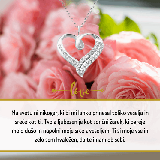 Vrtnice za valentinovo s posvetilom in verižico za ženo, popolno valentinovo darilo in darilo za dan žena, perosonalizirano darilo za valentinovo, Personalizirano darilo za valentinovo, darilo za dan žena, darilo za nj, za mojo ženo, za punco pz. soprogo v lepi embalaži s posvetilom in lepo srebrno verižico s kristali